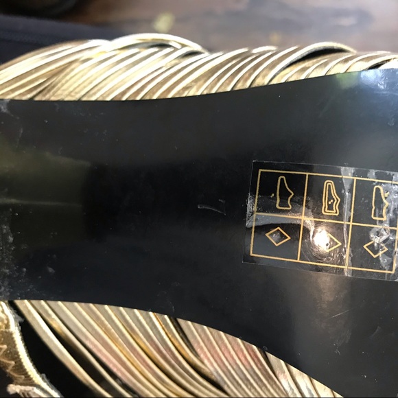 ASOS, metallic gold, heeled, pointed mules - Picture 6 of 6